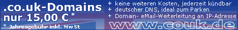 Ihr Spezialist f&uuml;r .co.uk-Domains.
